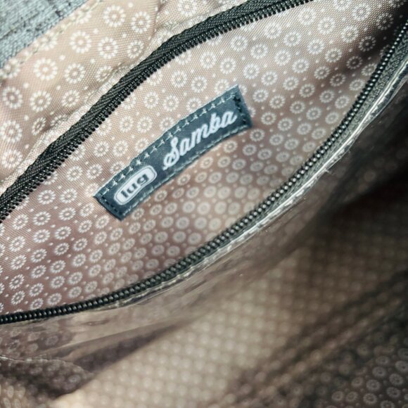 Lug Samba Quilted Gray Crossbody Textured Cloth Design - Picture 10 of 14